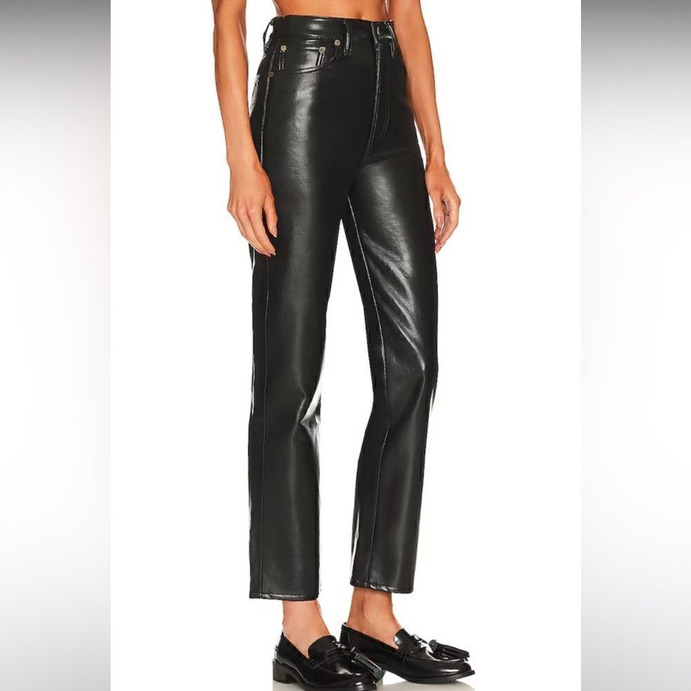 Agolde Black Straight Leg Pants - Picture 3 of 13